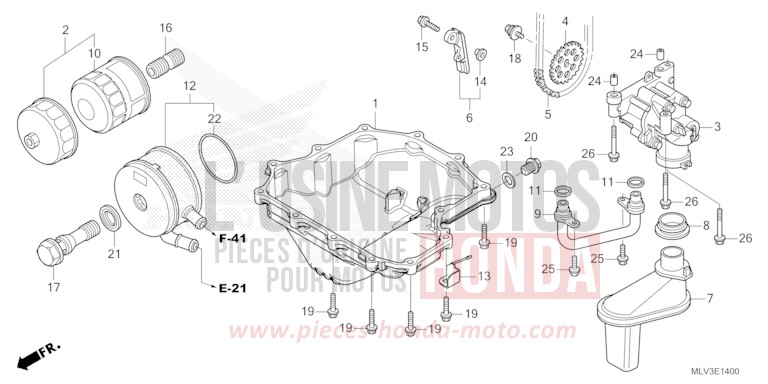 OELWANNE/OELPUMPE von CB1000F "Big One" GRAPHITE BLACK (NHB01) von 2026